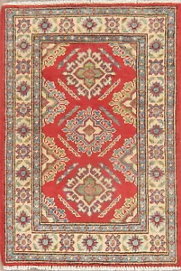 Geometrisch Orientalisch Super Kasak Vorleger Wolle Handgeknüpft Traditionell Foyer 2x3 - Bild 1 von 11