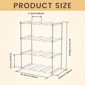 Water Bottle Organizer 4 Layer Water Bottle Storage Rack Stackable Water} - Picture 1 of 11