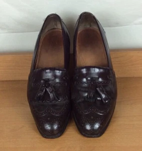 Johnson & Murphy Mens 10.5  Brown Tassel Shoe Slip-On - Picture 1 of 7