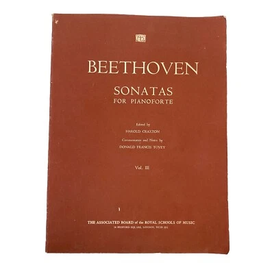Beethoven Sonatas For Pianoforte Vol 3 Associated Board Edition Ed By H Craxton - Image 1 of 4