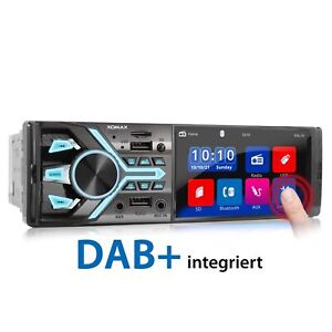 Autoradio mit DAB+ 4 Zoll/10cm Touchscreen Bildschirm Bluetooth I 2xUSB SD 1DIN