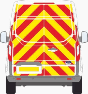 FORD TRANSIT CUSTOM H2 FULL CHEVRON KIT CAPÍTULO 8 REFLECTANTE DE GRADO DE INGENIERÍA - Imagen 1 de 2