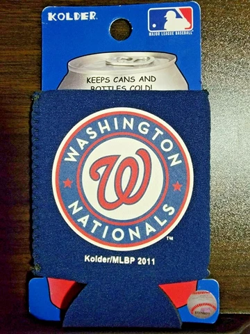Washington Nationals Insulated Can Cover Neoprene Licensed MLB Logo Blue Cover