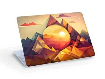 Abstract Sun & MOUNTAIN LAPTOP SKIN Decal Sticker - Custom Size - Image 1 of 2
