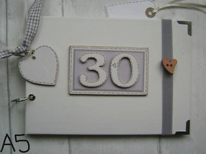 PERSONALISED 30TH birthday .A5 SIZE. PHOTO ALBUM/SCRAPBOOK/MEMORY BOOK. - Picture 1 of 4