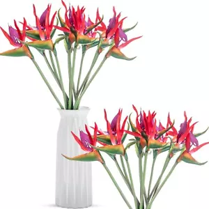 12 Pcs Bird of Paradise Artificial Plant 24 Inches Hawaiian Tropical Flowers ... - Picture 1 of 7