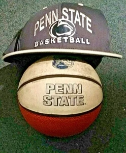 New! Penn State PSU Basketball Snapback Cap/Hat & FREE Mini Basketball! - Picture 1 of 2
