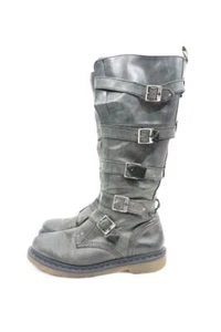 DR MARTENS PHINA GEBRAUCHT L 11/UK9 MIRAGE GRÜN LEDER 5 SCHNALLEN STIEFEL WALKING DEAD - Bild 1 von 12