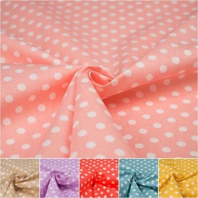 Baumwollstoff Punkte 6mm Kinder Stoff METERWARE + 240 cm Breite + 100% Baumwolle - Bild 1 von 4
