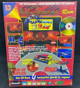 EARTHWORM JIM 1 RARO PC CIB PAL - BIG BOX GOOD CONDITION + 4 GIOCHI BLACK KNIGHT - Picture 1 of 8