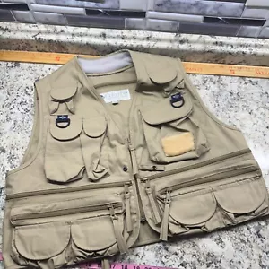Columbia Sportswear Fliegenfischen Weste Größe Large Canvas hellbraun 26 Taschen Mehrzweck - Bild 1 von 17