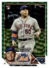 2023 Topps Update US234 US255 Francisco Alvarez - New York Mets Green Foil #/499