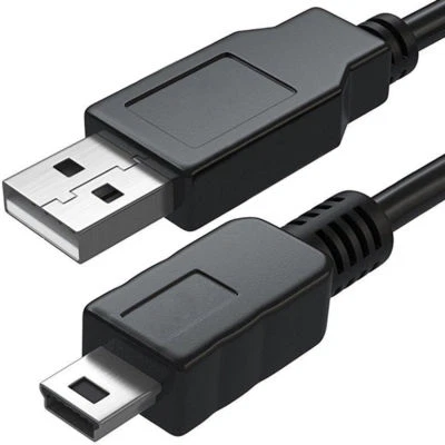 USB A to Mini 5pin Male Data Sync Charger Cable for GPS Camera PS3 MP4 Speakers - Image 1 of 4