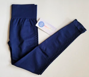 Marika Womens Midnight Blue Snake-Print Detail 27'' Inseam Leggings Medium New - Picture 1 of 8