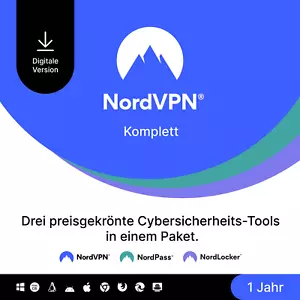 NordVPN Komplett, 1 Jahr, VPN- und Cybersicherheitssoftware, digitaler Code - Bild 1 von 8