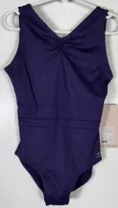 Danskin Dance Girls Size Small (4-6) Deep Purple V-Neck Leotard NWT - Picture 1 of 4