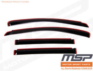 Windows Visor Sun Guard 4pc In Channel For 2004-2014 2015 Nissan Titan Crew Cab