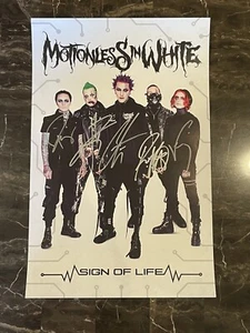 MOTIONLESS IN WHITE ~ AUTOGRAPHED 11x17 VIP Poster 2024 Tour 🎸 🎤 🔥 - Picture 1 of 7