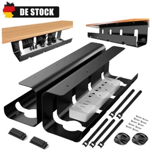 2 Stück Kabelkanal Schreibtisch Organizer | Kabelwanne | Kabelkorb | Kabelrinne - Bild 1 von 7