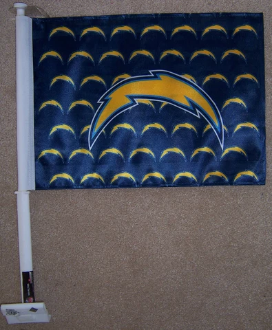 NEW SAN DIEGO CHARGERS BOLT BOLTS CAR WINDOW FLAG  #1 Quality Genuine NFL Licen Cover