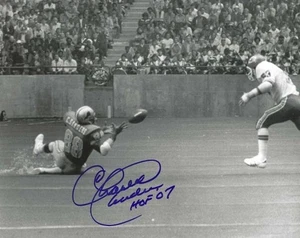 Signed 8x10 CHARLIE SANDERS "HOF 02" DETROIT LIONS Autographed photo - w/COA - Picture 1 of 1