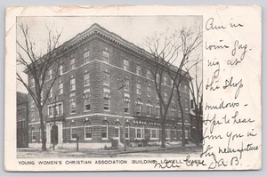 Junge Frauen Christliche Vereinigung Gebäude Lowell Massachusetts 1906 Postkarte - Bild 1 von 2