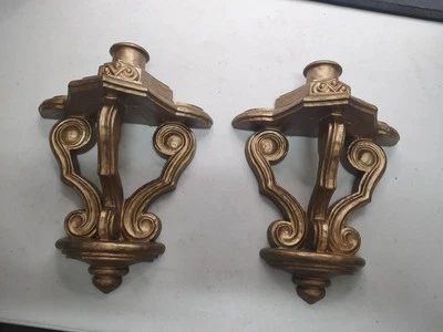 Aplique de pared Homco Hollywood vintage años 60 candelabros color latón envejecido  Foto 1 de 4