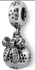 Pandora Christmas Cz Shimmering Bauble Dangle Charm - Picture 1 of 8
