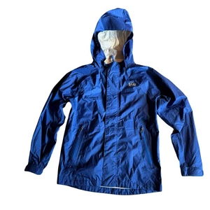 Kid's Youth REI Hooded Rain Jacket, Blue, Size M (10-12), EUC - Picture 1 of 7