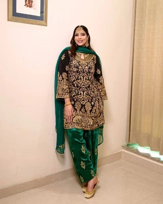DESIGNER WEDDING SALWAR KAMEEZ PARTY WEAR PAKISTANI NEW INDIAN DRESS BOLLYWOOD - Image 1 of 4