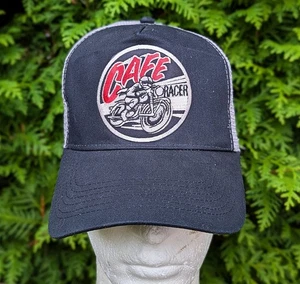 Cafe Racer  Trucker Cap Mütze Biker Snapback BSA Norton Triumph Old School - Picture 1 of 3
