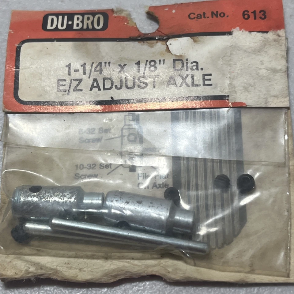 Eje de ajuste Dubro 613 1,25”x1/8” diámetro E/Z NOS Foto 1 de 1