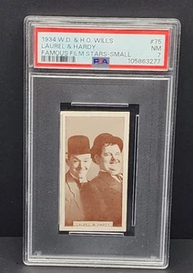 1934 WD & HO Wills Famous Film Stars Pequeño #75 Laurel & Hardy - Imagen 1 de 2