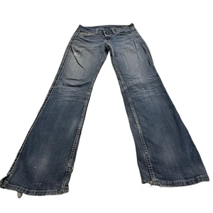 Cowgirl Tuff Co Jeans Women’s Size W27 L33 Blue stitch flap back pockets  - Picture 1 of 11