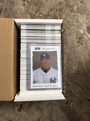 Juego completo de 144 cartas de béisbol Playoff Portraits 2003 con Matsui RC, Jeter Ripken Foto 1 de 2