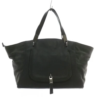 Bolso de Mano Lauren Ralph Hombro 2 Vías Cuero de Vaca Gamuza Logo Gris XZ Usado 2f50a Foto 1 de 4