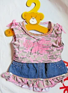 Build A Bear BABW  Spoiled camo top and matching dress skirt - Picture 1 of 3