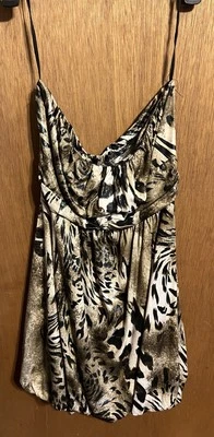 True Light USA Strapless Dress Juniors Large, Animal Print - Image 1 of 3