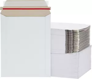 Paquete de 100 sobres rígidos Stay Flat de 7x9" con sello autoadhesivo para envío - Imagen 1 de 12