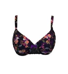 Clearance.......Bestform 10782 Bamako Padded Balconnet Bra Black Multi 32-38 D-G - Picture 1 of 3