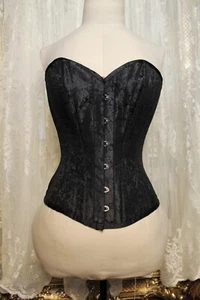 Instant Shape Black Brocade Overbust Corset - Longline - Size 24" - Picture 1 of 8