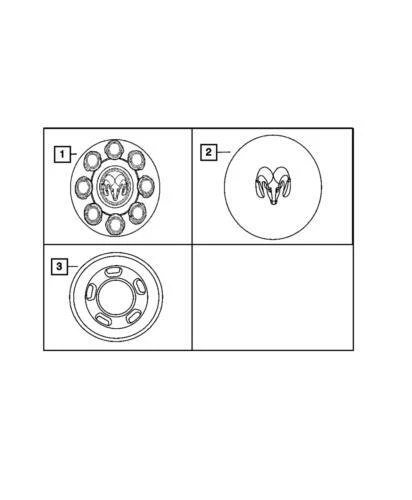 Genuine Mopar 2003-2018 Dodge Ram 3500 Rear Wheel Center Cap Cover 52106882AB - Изображение 1 из 1