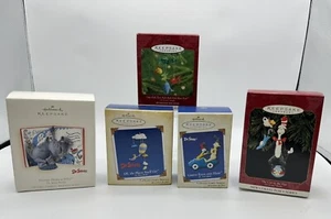 Hallmark Keepsake Dr. Seuss Ornaments Cat in the Hat One Fish Two Fish Lot Of 5 - Picture 1 of 7