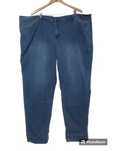 Sz 28 T Tall NEW Avenue Plus Jeans Denim Blue Stretch Girlfriend Tapered NWT - Picture 1 of 12