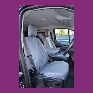 Ford Transit Custom PHEV 2019+ par de cubiertas de asiento delanteras impermeables a medida gris - Imagen 1 de 2