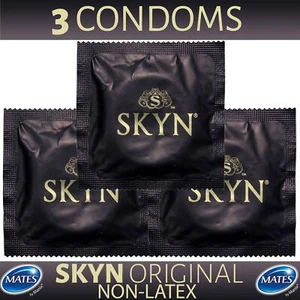 3x Mates SKYN Original Condoms NON LATEX Thin Feel Everything - Picture 1 of 3