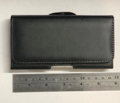 Samsung Galaxy J1 2016 (J120) Universal Side-Carry Leather Pouch Belt Clip/Loop. - Image 1 of 2