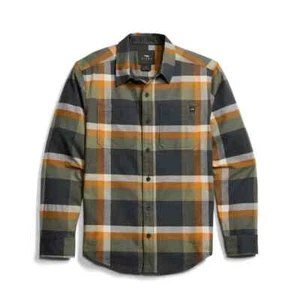 SITKA Men's Ashland Plaid OLIVE GREEN Lightweight Flannel Shirt 600304-OGFP XL - Picture 1 of 9