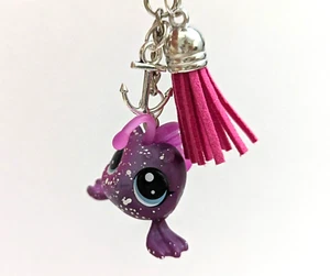Littlest Pet Shop Keychain LPS Cosmic Pounce Solara Anglerton Angler Fish Galaxy - Picture 1 of 6