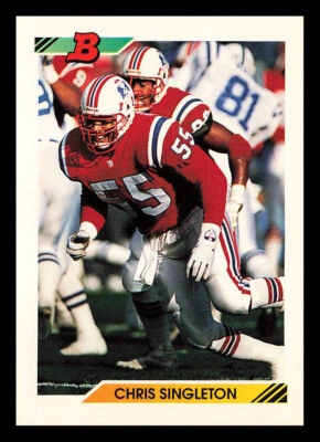 Chris Singleton #534 1992 Bowman New England Patriots - Image 1 of 2